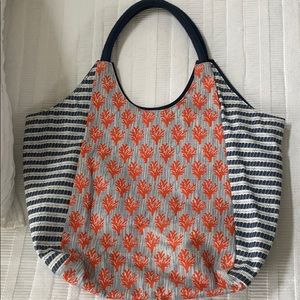 {Stella & Dot} Dune tote - blue/coral colors